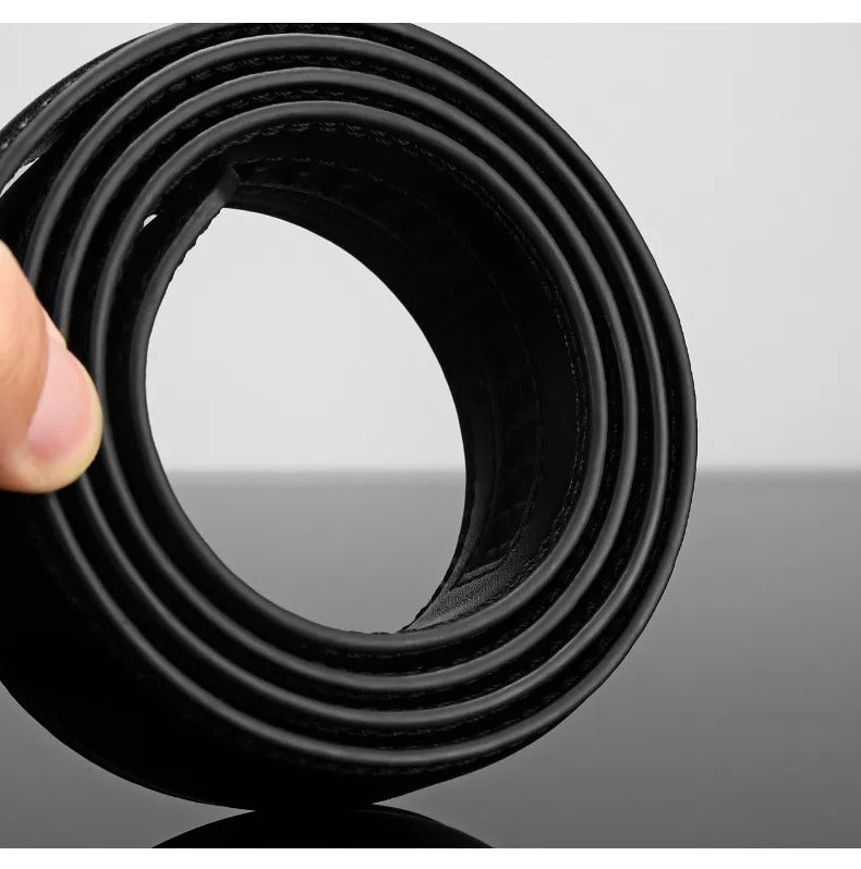 Leren riem met automatische metalen gesp